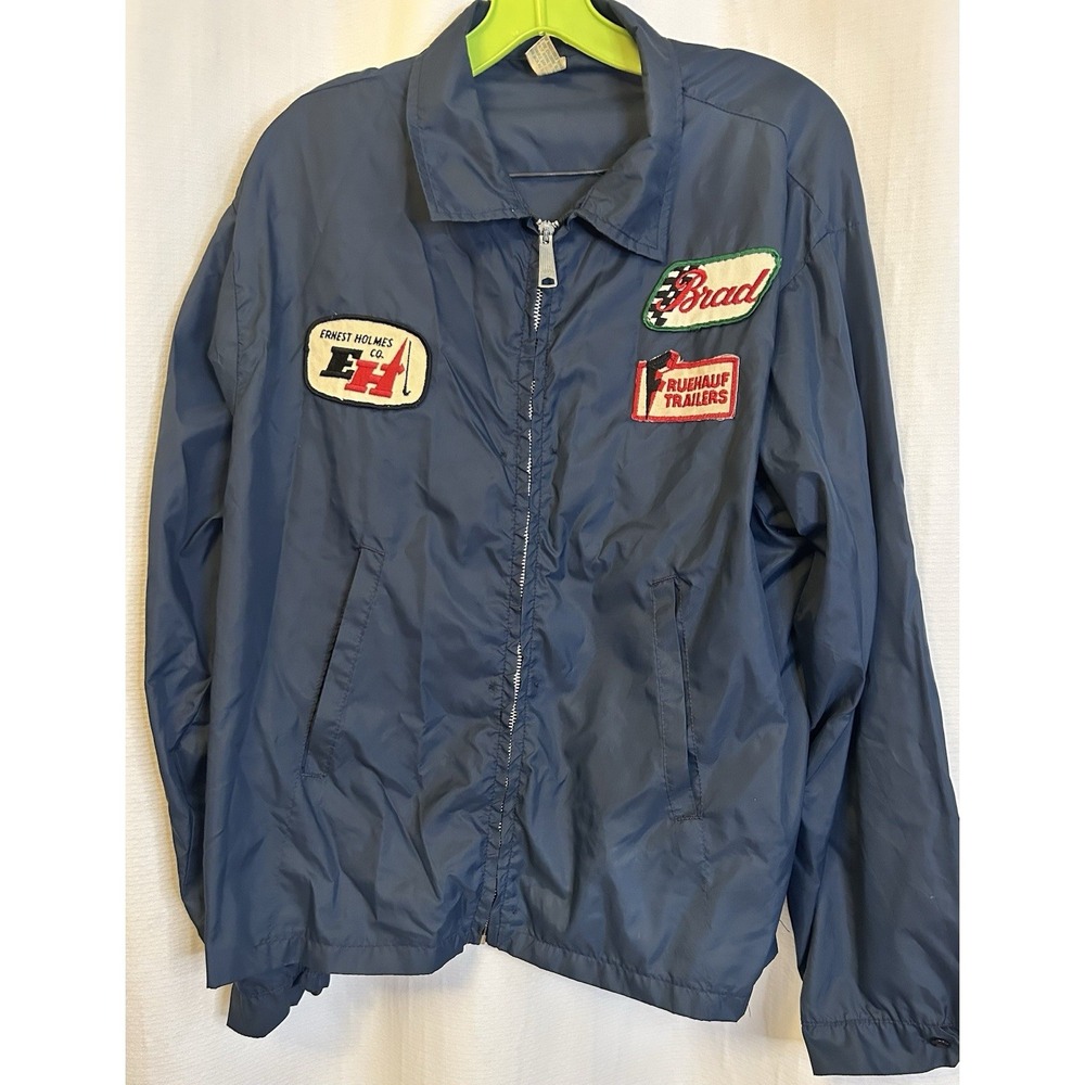 VTG Gas Station Garage Employee Zip Up Jacket XL Brad Car 70s 80s